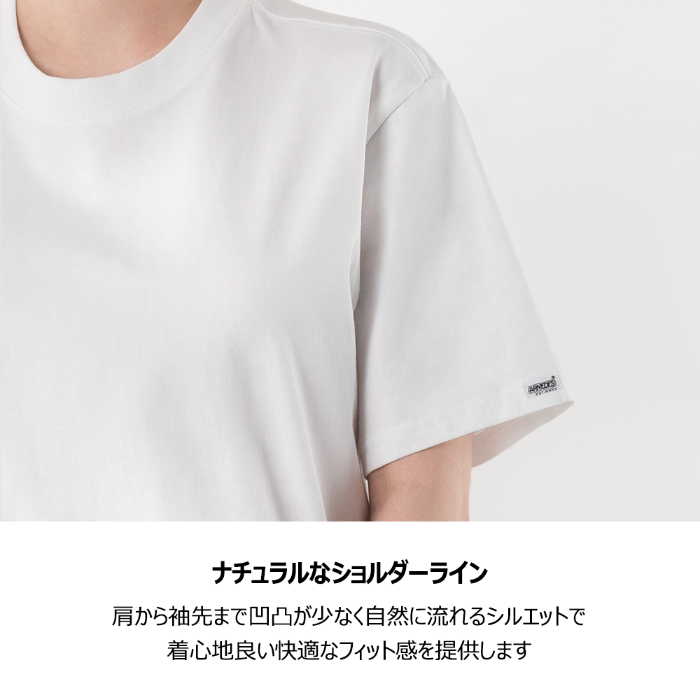 ARMEDES アルメデス 機能性 Tシャツ 接触冷感 吸汗速乾 アートグラフィック 半袖 コットン100% ドライ素材 ユニセックス 男女兼用 S-2XL ブラック/ホワイト オールシーズン AR1008 送料無料