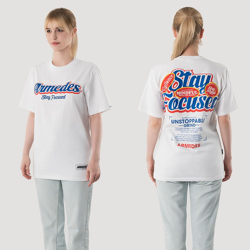 ARMEDES アルメデス 機能性 Tシャツ 接触冷感 吸汗速乾 アートグラフィック 半袖 コットン100% ドライ素材 ユニセックス 男女兼用 S-2XL ブラック/ホワイト オールシーズン AR1009 送料無料