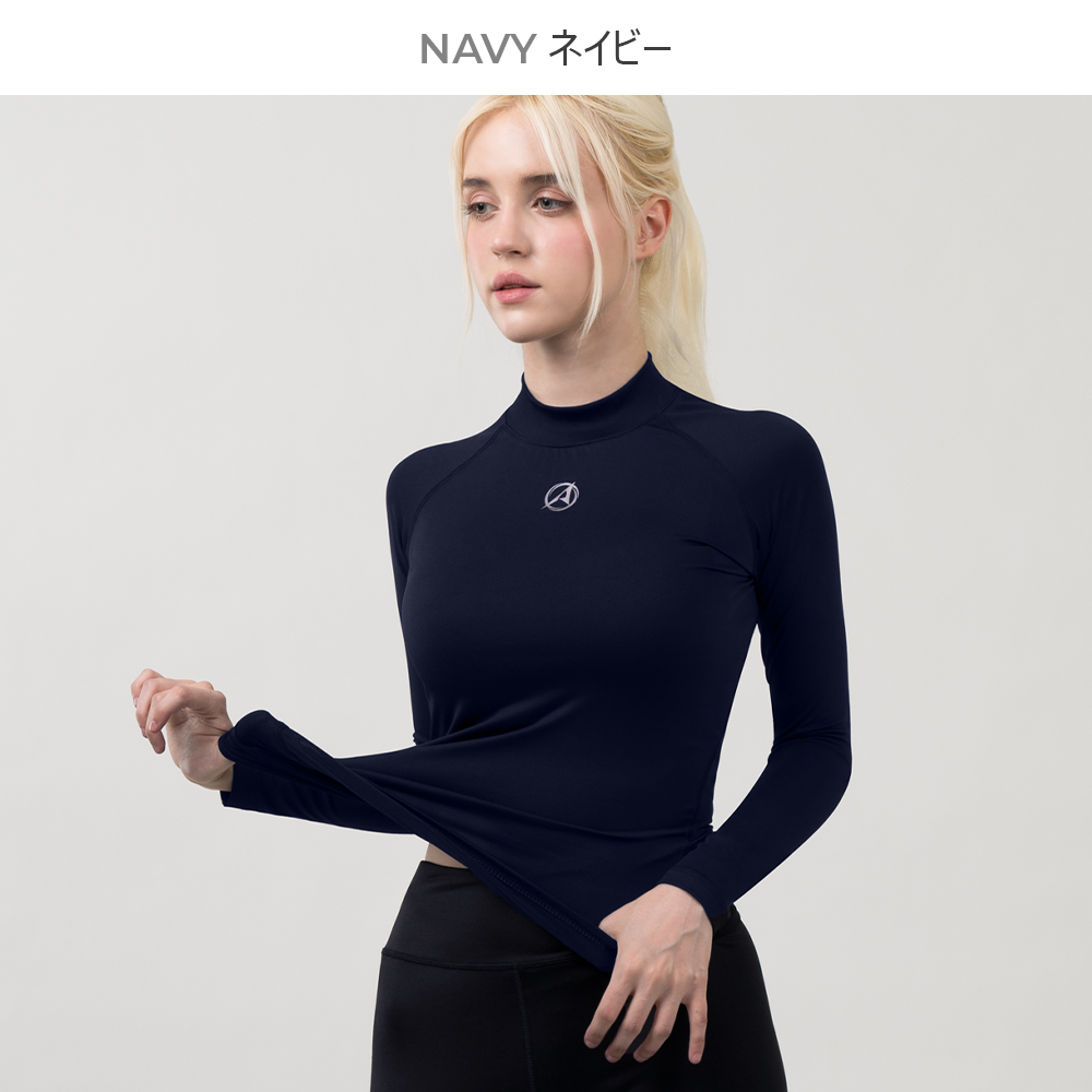 送料無料 ARMEDES アルメデス タートルネック 長袖Tシャツ レディス オールシーズン インナー アンダーシャツ 長袖 S-L シャツ tシャツ インナーシャツ アンダーウェア コンプレッションウェア トレーニングウェア ヨガ ランニング(AR-251)