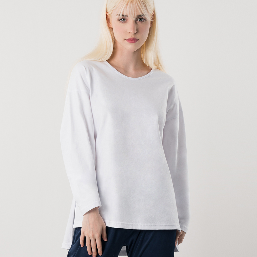 ARMEDES アルメデス Tシャツ 形状記憶 通気性 長袖 ピュアコットン100% ユニセックス 男女兼用 M-2XL ブラック/ホワイト オールシーズン AR510 送料無料