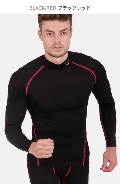 ARMEDES アルメデス 接触冷感 ハイネック コンプレッションウェア メンズ 長袖 スポーツシャツ 冷感インナー AR151