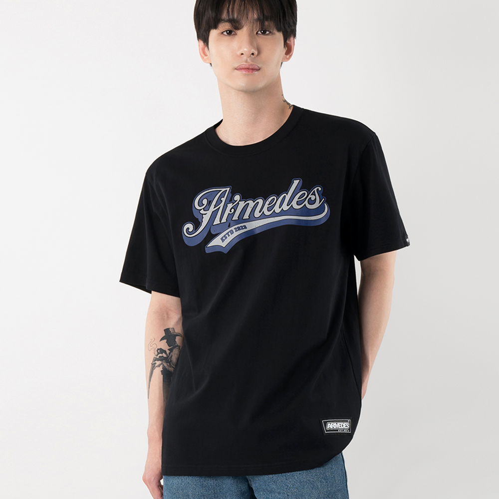 ARMEDES アルメデス 機能性 Tシャツ 接触冷感 吸汗速乾 アートグラフィック 半袖 コットン100％ ドライ素材 ユニセックス 男女兼用 S-2XL ブラック/ホワイト オールシーズン AR1008 送料無料