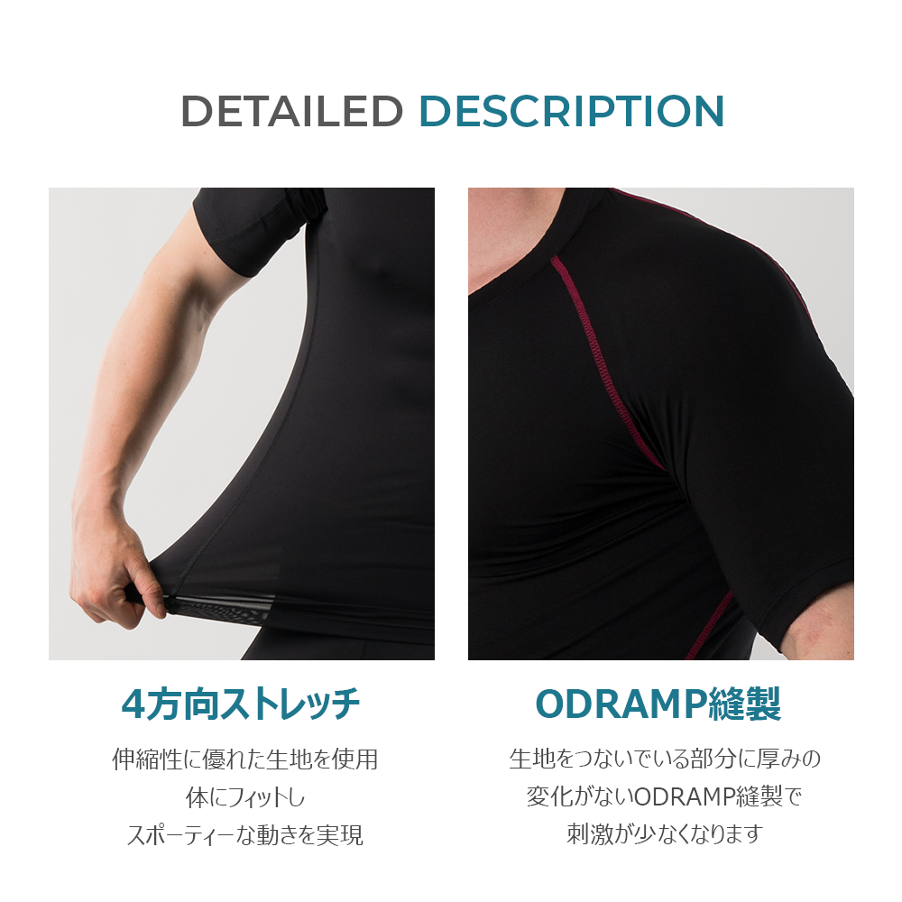 ARMEDES アルメデス コンプレッション インナー 接触冷感 吸汗速乾 スーパードライ 半袖 Tシャツ テックフィット 丸首 メンズ M-XXL 全8色 オールシーズン AR131 送料無料