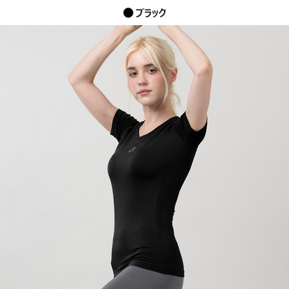 送料無料 ARMEDES アルメデス ラウンドネック 半袖Tシャツ ショート スリーブ 吸汗速乾 ラグランスリーブ レディース オールシーズン フィットネス ジム リラックスフィット ランニング ネコポス（AR-231）