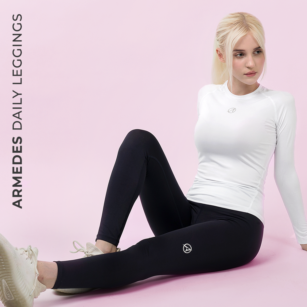 送料無料 ARMEDES アルメデス オールシーズン 機能性 ９分丈レギンス leggings インナー レディース ストレッチ スポーツ 下着 ヨガウェア ランニング パンツ ダンス ジョギング ネコポス（AR-262）