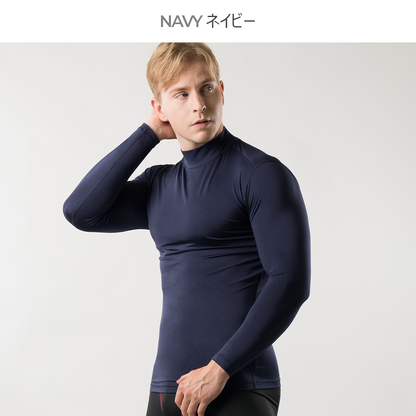 ARMEDES アルメデス 接触冷感 コンプレッション メンズ オールシーズン インナー アンダーシャツ 長袖 ハイネック M-XXL シャツ tシャツ インナーシャツ アンダーウェア コンプレッションウェア トレーニングウェア ゴルフ 野球 ネコポス