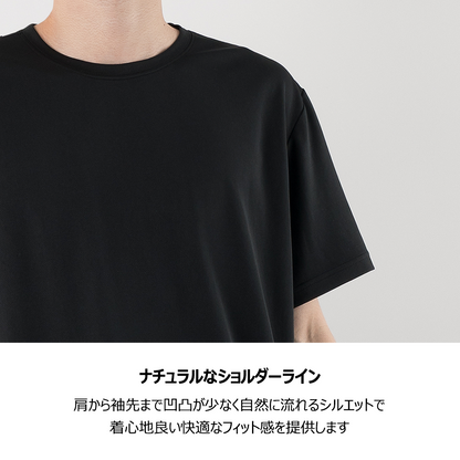 ARMEDES アルメデス Tシャツ 接触冷感 吸汗速乾 アートグラフィック 半袖 ドライ素材 ユニセックス 男女兼用 S-3XL ブラック/ホワイト オールシーズン AR802 送料無料