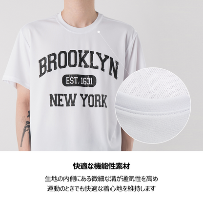 ARMEDES アルメデス Tシャツ 接触冷感 吸汗速乾 アートグラフィック 半袖 ドライ素材 ユニセックス 男女兼用 S-3XL ブラック/ホワイト オールシーズン AR802 送料無料