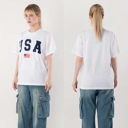 ARMEDES アルメデス Tシャツ 接触冷感 吸汗速乾 アートグラフィック 半袖 ドライ素材 ユニセックス 男女兼用 S-3XL ブラック/ホワイト オールシーズン AR804 送料無料