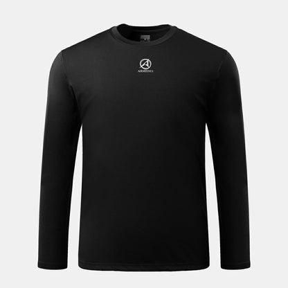 【ARMEDES】 アルメデス 冬用 メンズ 長袖 防寒 起毛 コンプレッションインナー クールネック ラウンドネック 加圧シャツ 伸縮性 吸汗速乾 スポーツインナー テックフィット メンズ 長袖 UVカット 紫外線対策 通気性 速乾性 送料無料 M-2XL 全5色 AR34
