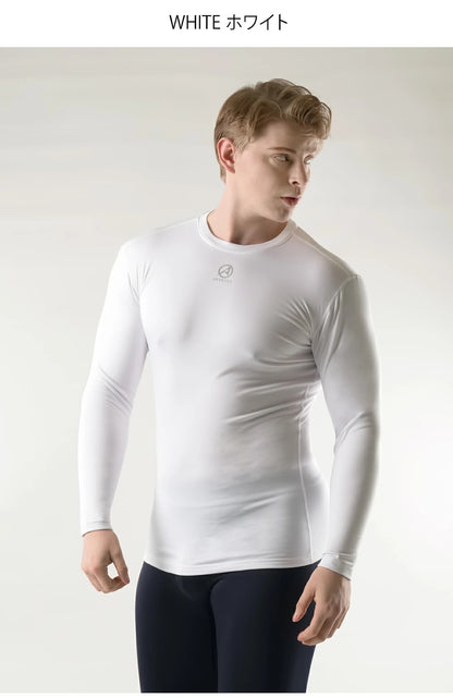 【ARMEDES】 アルメデス 冬用 メンズ 長袖 防寒 起毛 コンプレッションインナー クールネック ラウンドネック 加圧シャツ 伸縮性 吸汗速乾 スポーツインナー テックフィット メンズ 長袖 UVカット 紫外線対策 通気性 速乾性 送料無料 M-2XL 全5色 AR34