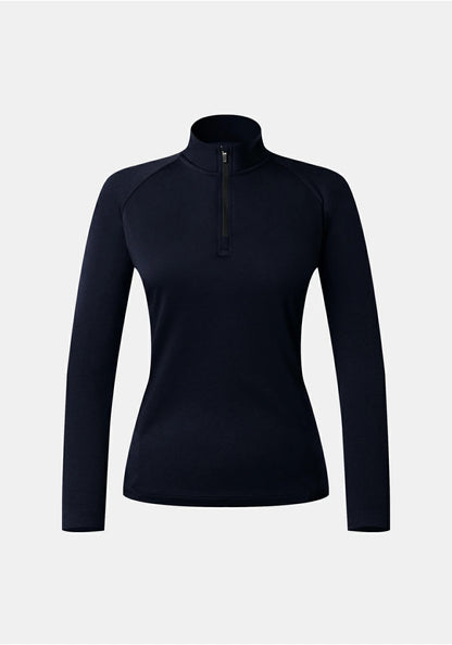 【ARMEDES】 アルメデス 発熱 インナー レディース ハーフジップ 裏起毛 長袖 ハイネック カットソー 暖かい 極暖 吸湿発熱 ストレッチ ゴルフウェア スポーツ ランニング 防寒 秋冬 肌着 トップス AR41