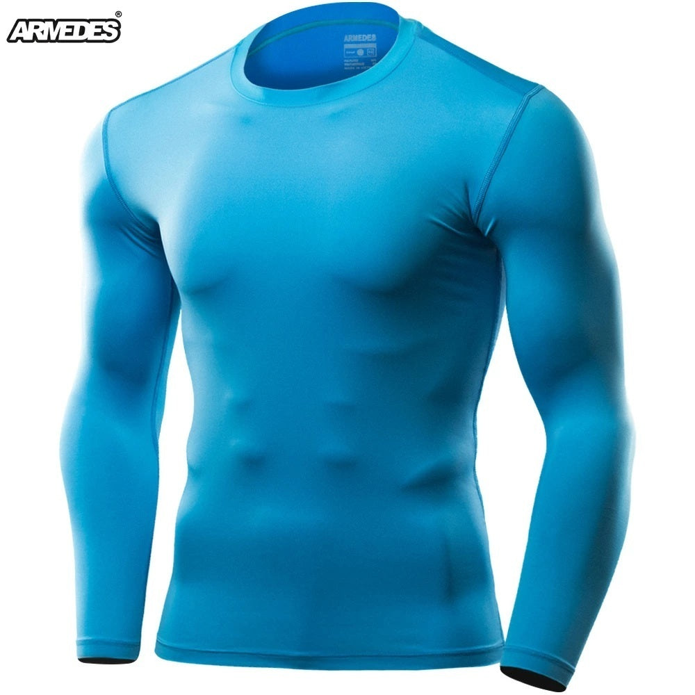 送料無料 ARMEDES アルメデス 接触冷感 コンプレッション メンズ オールシーズン インナー アンダーシャツ 長袖 丸首 M-XXL シャツ tシャツ インナーシャツ アンダーウェア コンプレッションウェア トレーニングウェア ゴルフ 野球 ネコポス