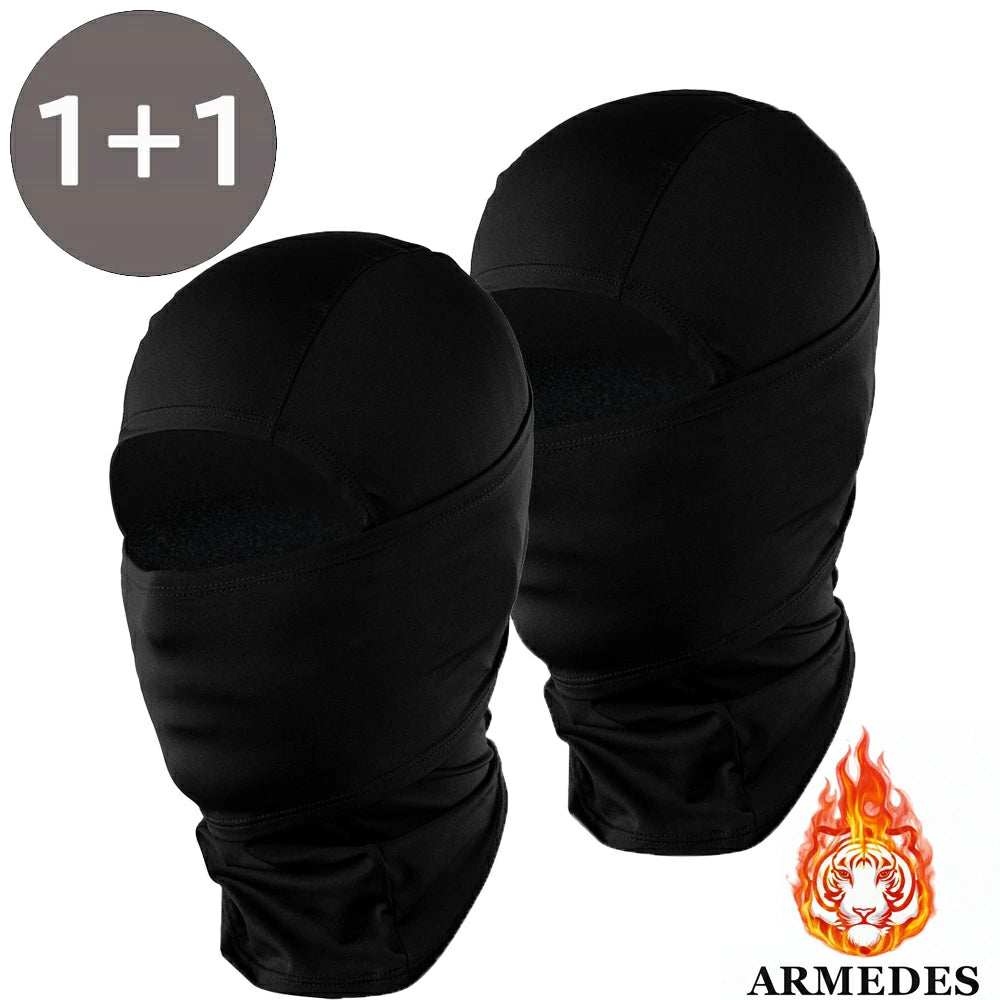 ARMEDES アルメデス バラクラバ ネックウォーマー フェイスマスク 2枚セット バフ BUFF 防寒 ストレッチ 軽量 保温性生地 起毛生地 ユニセックス 男女兼用 フリーサイズ 全5色 冬 AR18 送料無料