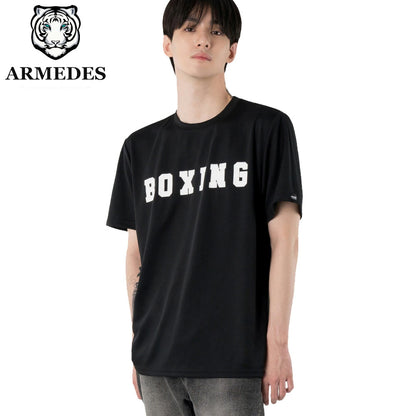 ARMEDES アルメデス Tシャツ 接触冷感 吸汗速乾 アートグラフィック 半袖 ドライ素材 ユニセックス 男女兼用 S-3XL ブラック/ホワイト オールシーズン AR808 送料無料