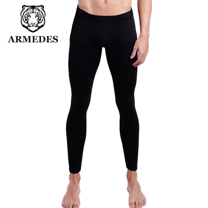 【ARMEDES】 アルメデス 発熱 防寒 保温 起毛 ヒートテック コンプレッションインナー ロングタイツ 9分丈 前閉じ ボトムス 秋 冬 スーパードライ テックフィット メンズ 吸汗速乾 伸縮性 速乾性 スポーツインナー トレーニング ジム 送料無料 M-2XL 全4色 AR22