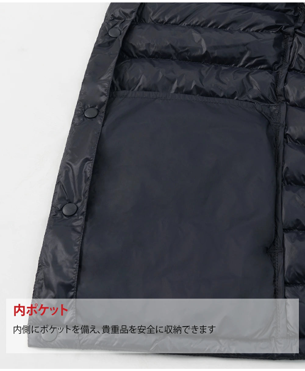 ARMEDES アルメデス 防寒ベスト ダウンベスト Uネック メンズ 男女兼用 秋冬 キルティング シンプルで無地ベスト 中綿ベスト 冬 防寒 おしゃれ メンズ アウター 保温性 男性 ベスト 軽量 あったか AR613