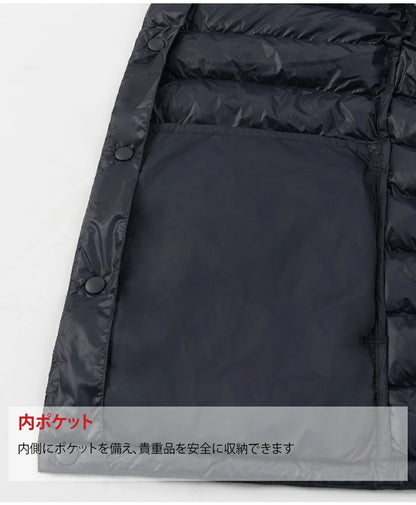 ARMEDES アルメデス 防寒ベスト ダウンベスト Uネック メンズ 男女兼用 秋冬 キルティング シンプルで無地ベスト 中綿ベスト 冬 防寒 おしゃれ メンズ アウター 保温性 男性 ベスト 軽量 あったか AR613