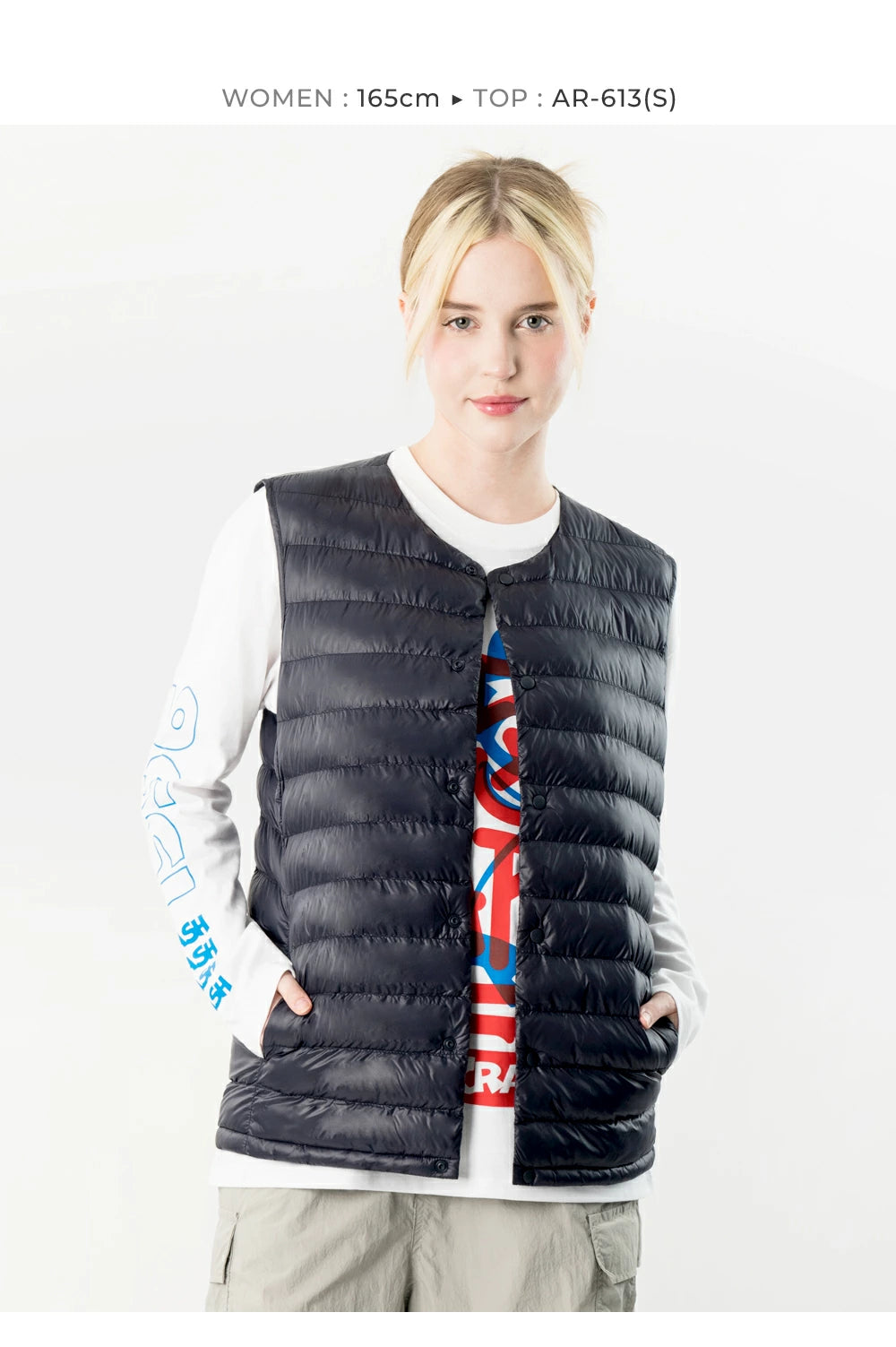 ARMEDES アルメデス 防寒ベスト ダウンベスト Uネック メンズ 男女兼用 秋冬 キルティング シンプルで無地ベスト 中綿ベスト 冬 防寒 おしゃれ メンズ アウター 保温性 男性 ベスト 軽量 あったか AR613