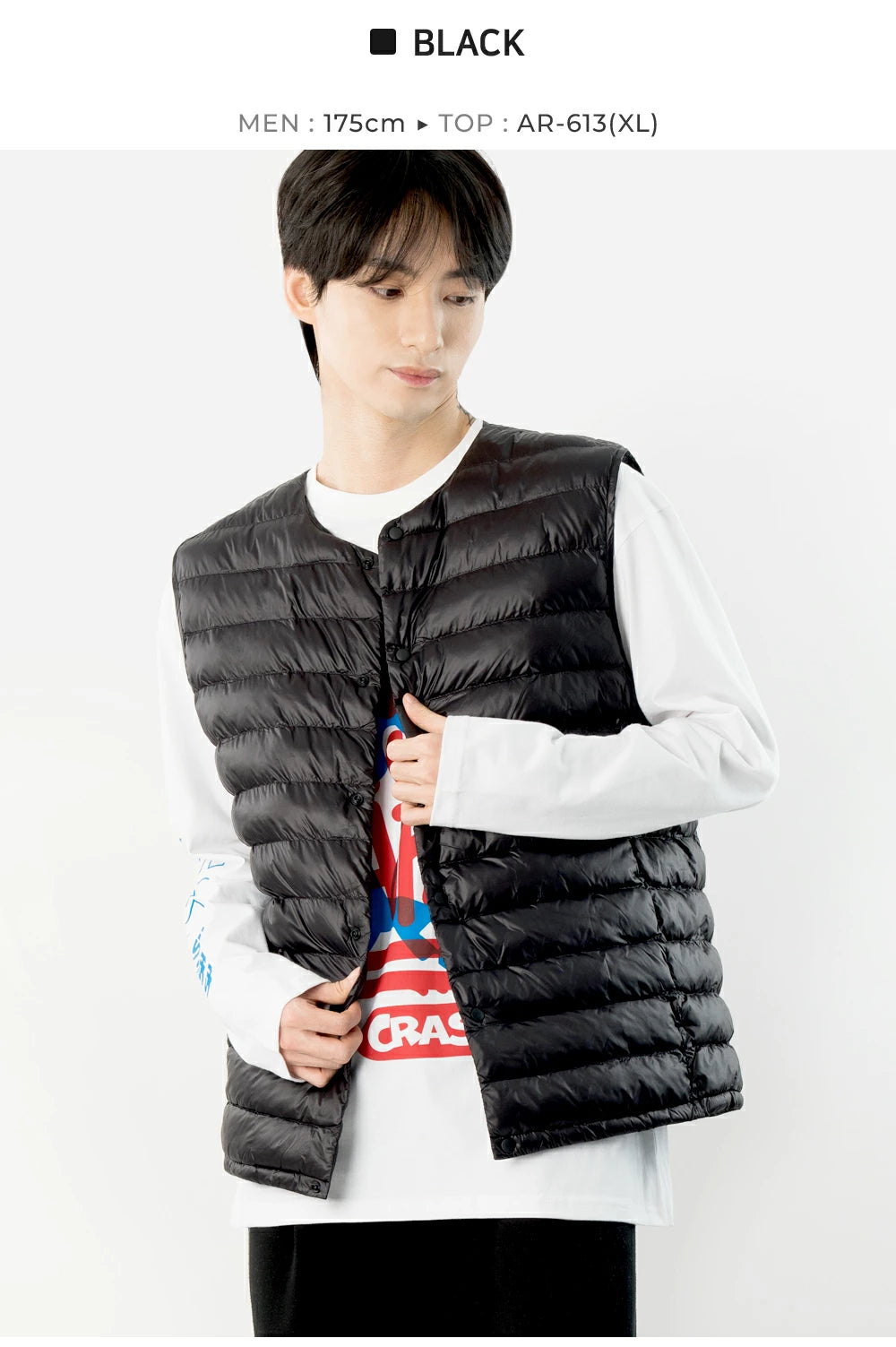 ARMEDES アルメデス 防寒ベスト ダウンベスト Uネック メンズ 男女兼用 秋冬 キルティング シンプルで無地ベスト 中綿ベスト 冬 防寒 おしゃれ メンズ アウター 保温性 男性 ベスト 軽量 あったか AR613