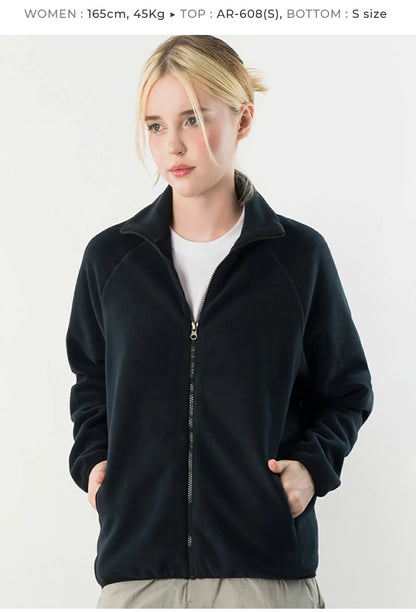 ARMEDES アルメデス 男女兼用 フリース ラグラン ジップアップジャケット 防寒 あったか 軽量 長袖 アウター メンズ レディース ユニセックス 秋冬 部屋着 アウトドア AR608