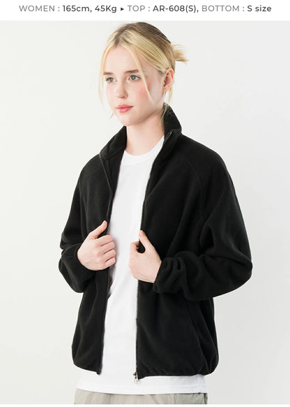 ARMEDES アルメデス 男女兼用 フリース ラグラン ジップアップジャケット 防寒 あったか 軽量 長袖 アウター メンズ レディース ユニセックス 秋冬 部屋着 アウトドア AR608