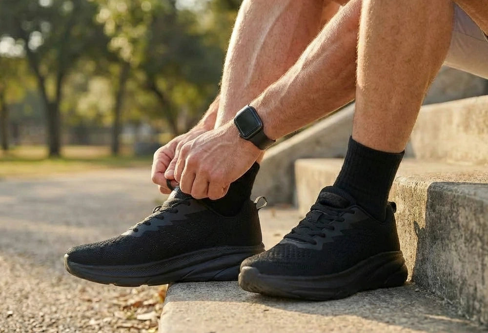 ランニングシューズ メンズ 超軽量 疲れにくい スニーカー アルメデス 【驚きの通気性】 ウォーキングシューズ 運動靴 メッシュ ジム ジョギング 黒 クッション 滑り止め 幅広 おしゃれ 通勤 通学 AR2003