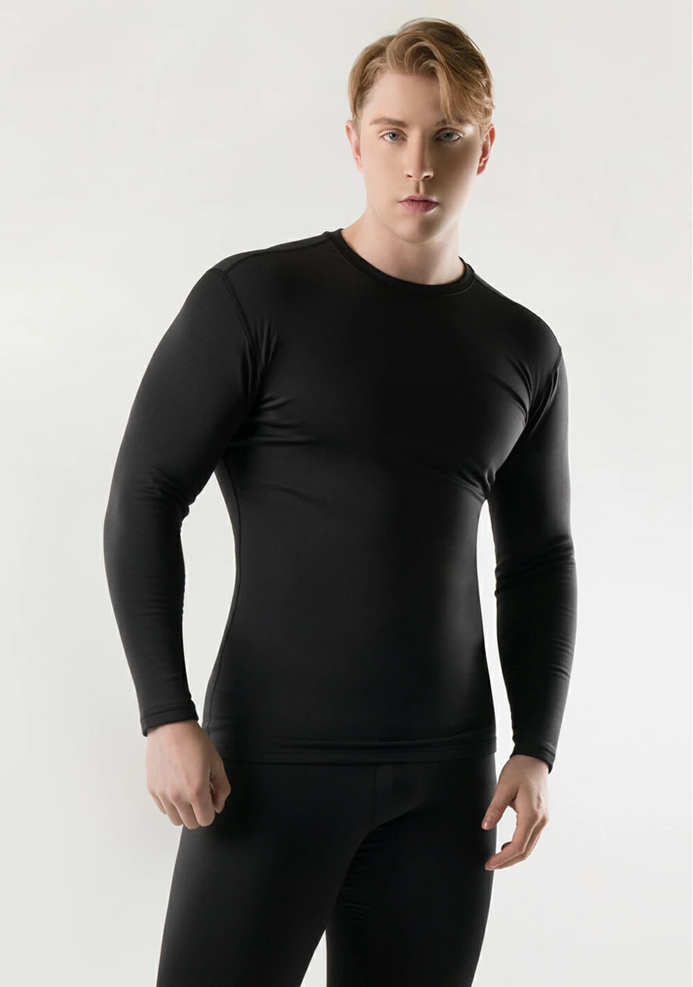【ARMEDES】 アルメデス 冬用 メンズ 長袖 防寒 起毛 コンプレッションインナー クールネック 加圧シャツ 伸縮性 吸汗速乾 スポーツインナー テックフィット メンズ 長袖 UVカット 紫外線対策 通気性 速乾性 スポーツインナー  送料無料 M-2XL 全3色 AR24